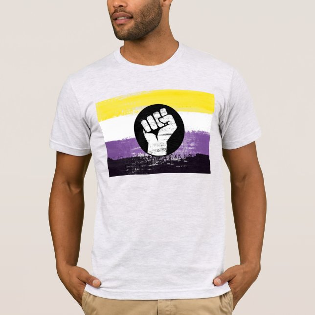 Non-Binary-Pride-T - Shirt (Vorderseite)