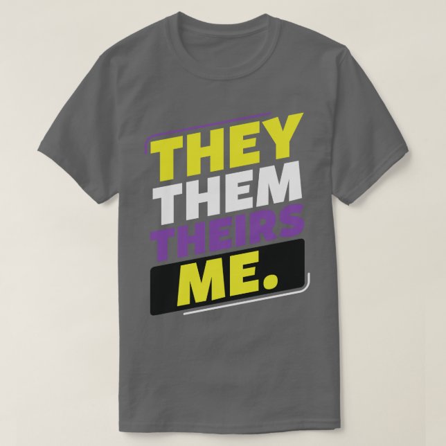 Non-Binary sie sie ihre lGBT lbT Enby non-binär T-Shirt (Design vorne)