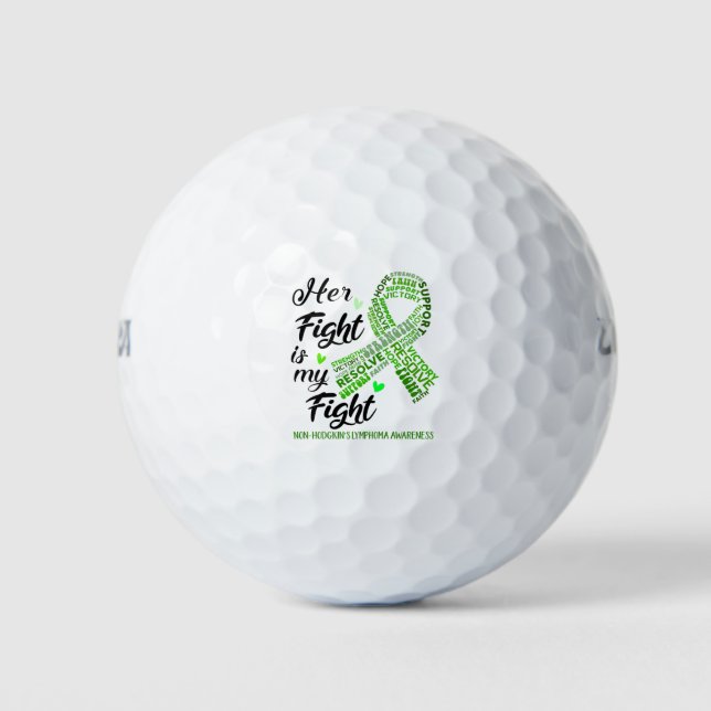 Non-Hodgkin-Lymphom Ihr Kampf ist unser Kampf Golfball (Vorderseite)