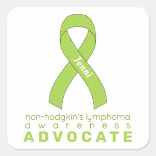 Non-Hodgkin-Lymphom-Tumor Advocate Weiß Quadratischer Aufkleber