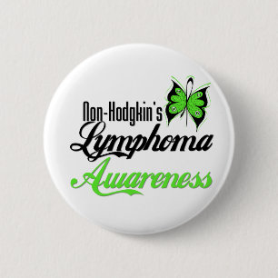 Non-Hodgkins Lymphom Awareness Butterfly Button