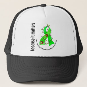 Non-Hodgkins Lymphom-Blumen-Band 3 Truckerkappe