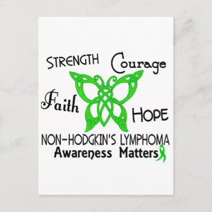 Non-Hodgkins Lymphom Celtic Butterfly 3 Postkarte