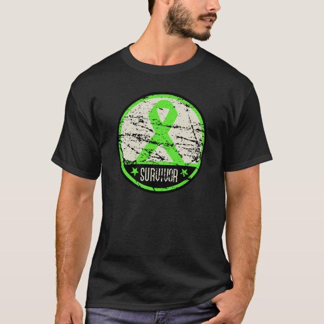 Non-Hodgkins Lymphom-Überlebend-Männer Vintag T-Shirt (Vorderseite)