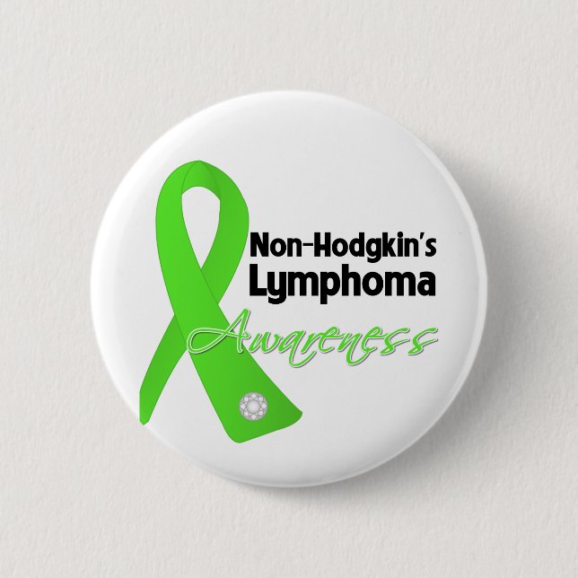 Non-Hodgkins Lymphoma Awareness Ribbon Button (Vorderseite)