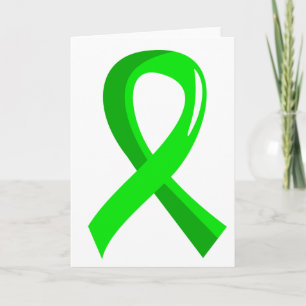Non-Hodgkin's Lymphoma Lime Green Ribbon 3 Karte