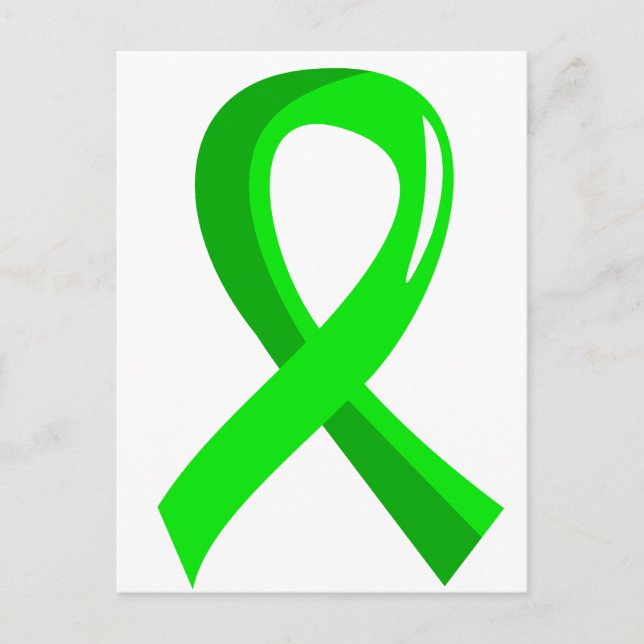 Non-Hodgkin's Lymphoma Lime Green Ribbon 3 Postkarte (Vorderseite)