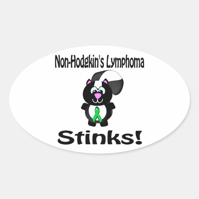 Non-Hodgkins Lymphoma Stinks Skunk Bewusstsein Ovaler Aufkleber (Vorderseite)