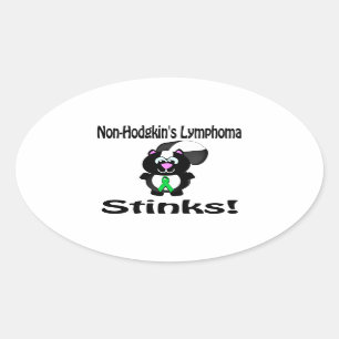 Non-Hodgkins Lymphoma Stinks Skunk Bewusstsein Ovaler Aufkleber