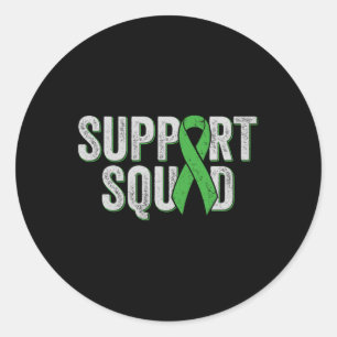 Non-hodgkins Lymphoma Support Squad - Lime Green A Runder Aufkleber