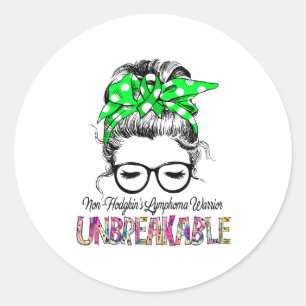 Non-Hodgkin's Lymphooma Awareness Ribbon Support Runder Aufkleber