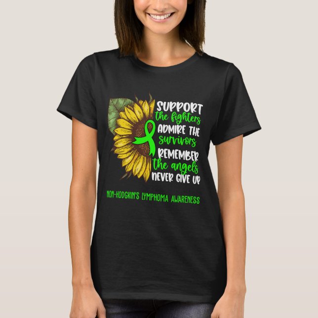 Non-Hodgkin's Lymphooma Awareness Ribbon Support T-Shirt (Vorderseite)