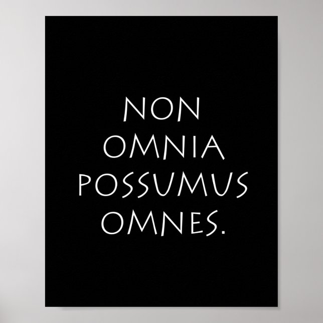 Non Omnia Possumus Omnes Poster (Vorne)