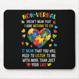 Non-verbyl ist nicht Gemein, dass ich nichts zu sa Mousepad