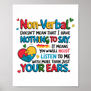 Non-verbyl ist nicht Gemein, dass ich nichts zu sa Poster