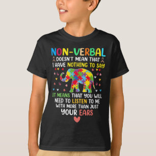 Non-verbyl ist nicht Gemein, dass ich nichts zu sa T-Shirt