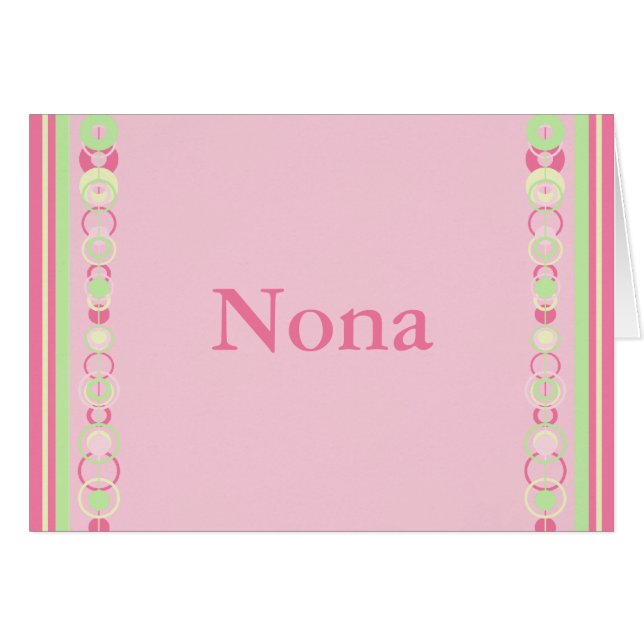 Nona Modern Circles Individuelle Name Card (Vorderseite (Horizontal))