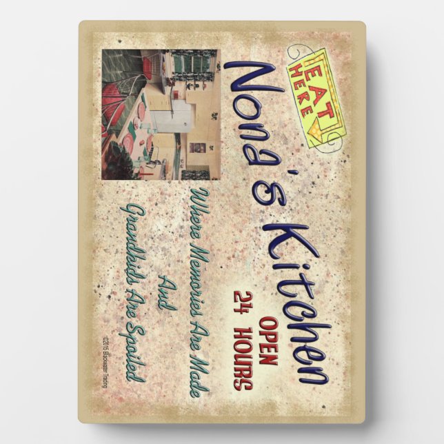 Nonas Küche, wo Großkinder Plaque verwöhnt werden Fotoplatte (Vorderseite)