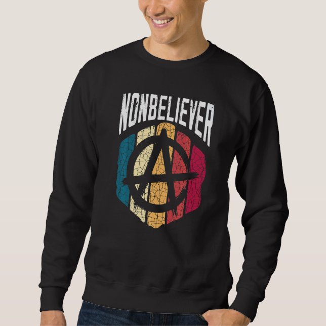 Nonbeliever Anti Religion Agnostic Blackcraft Athe Sweatshirt (Vorderseite)