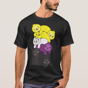 Nonbinär-Flagge Nicht-binärer Stolz Lgbtq Faultier T-Shirt