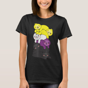 Nonbinäre Flagge Non-binärer Stolz Lgbtq Faultier T-Shirt