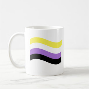 NonBinäre Flagge Schwenkend Kaffeetasse