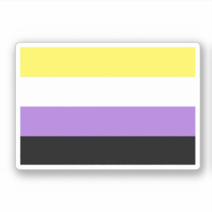 Nonbinäre Pride-Flagge Aufkleber