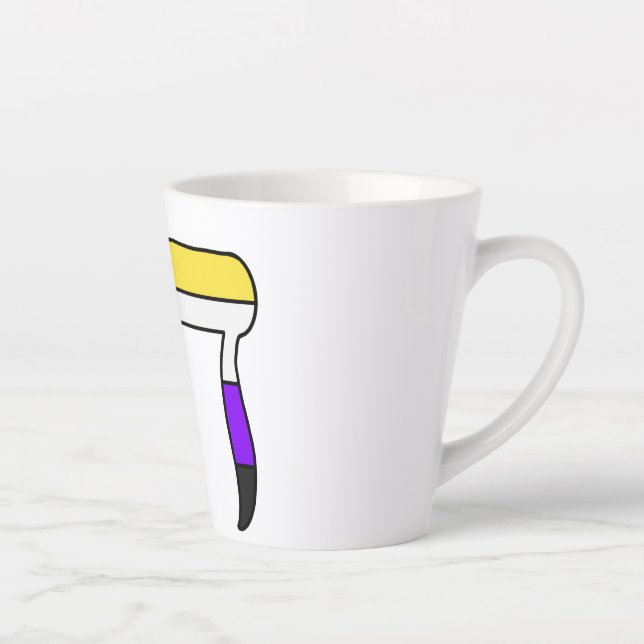 Nonbinäre Pride-Flagge Chai Milchtasse (Rechts)
