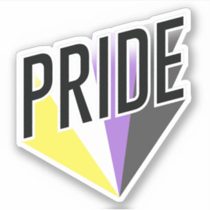 Nonbinärer Pride Burst Aufkleber