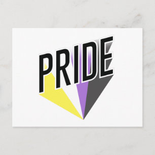 Nonbinärer Pride Burst Postkarte