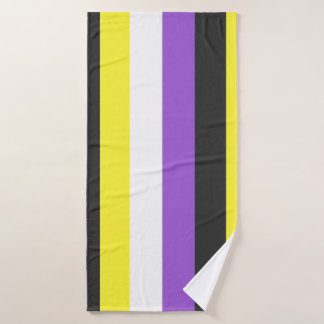 NonBinary Flag Badehandtuch