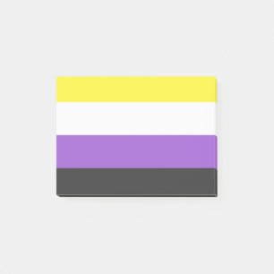 NonBinary Flag Post-it Klebezettel