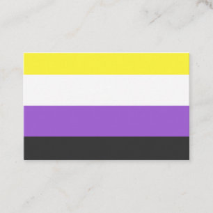 NonBinary Flag Visitenkarte