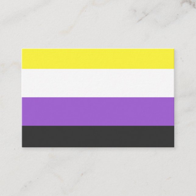 NonBinary Flag Visitenkarte (Vorderseite)