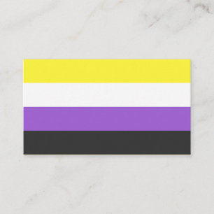 NonBinary Flag Visitenkarte