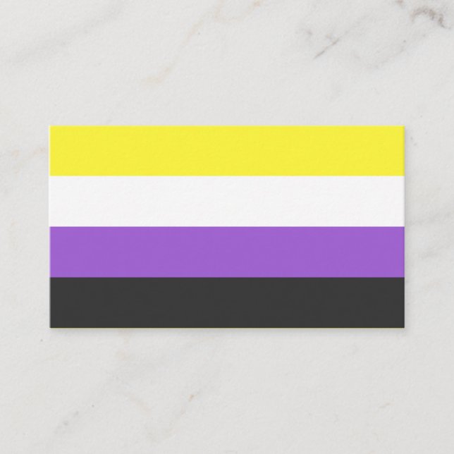 NonBinary Flag Visitenkarte (Vorderseite)