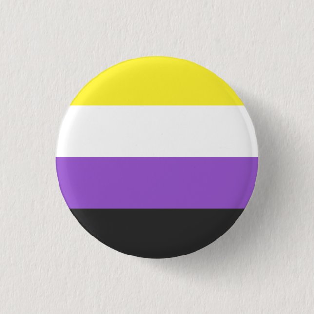 Nonbinary Flaggenknopf Button (Vorderseite)