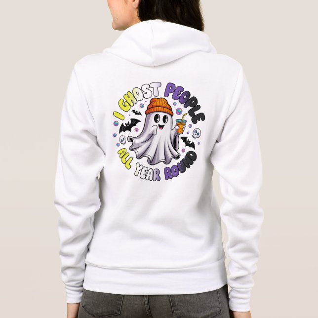 Nonbinary Funny Halloween - Ich Ghost People Hoodie (Rückseite)