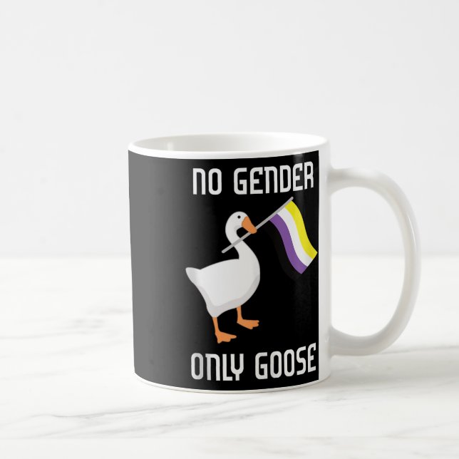Nonbinary Goose No Gender Pride Flag Lgbtq Gay Pri Kaffeetasse (Rechts)