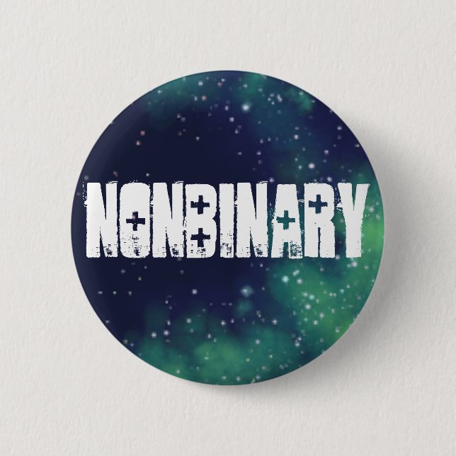 Nonbinary kundengerechte Galaxie-Identität Button (Vorderseite)