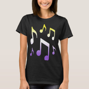 Nonbinary LGBT Subtle NB Musiknotens Musician LGBT T-Shirt