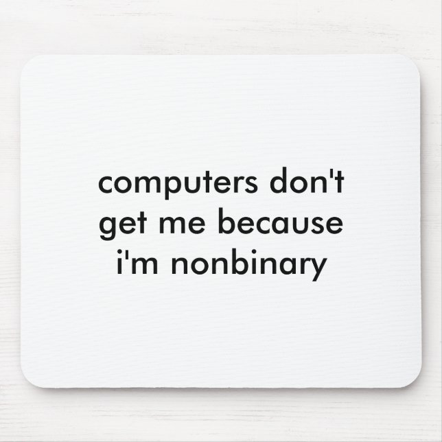 Nonbinary Nerd mousepad (Vorne)