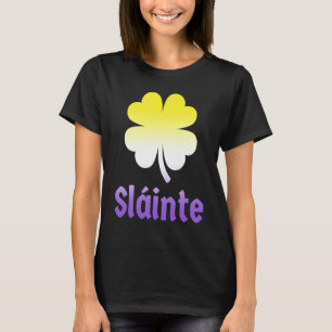 Nonbinary St Patrick's Day Kleeblatt LGBTQ Enby NB T-Shirt