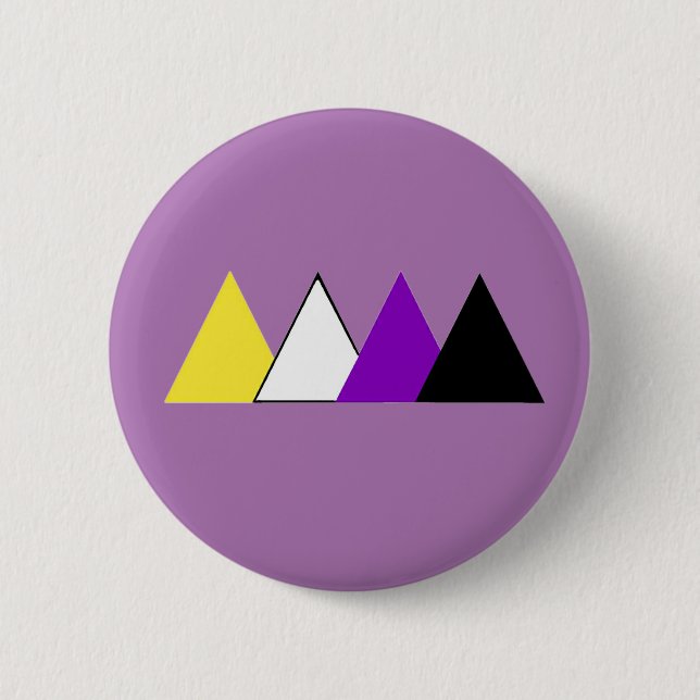 Nonbinary Stolz-Dreieck-Button Button (Vorderseite)