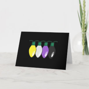 Nonbinary Stolz-Weihnachtslichter Karte