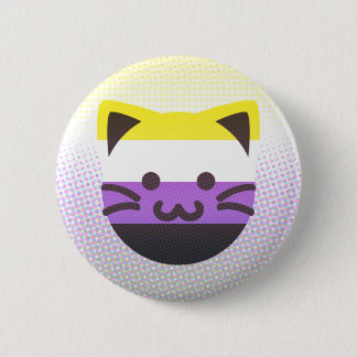 nonbinary Stolzkatzenknopf Button