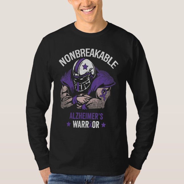 Nonbreakable Alzheimers Awareness Supporter Ribbon T-Shirt (Vorderseite)