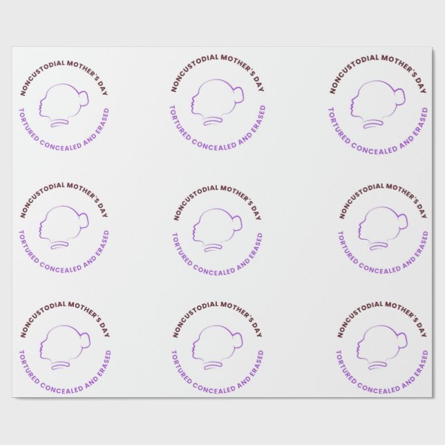 Noncustodial Mother's Day Wrapping Paper Geschenkpapier (Flach)