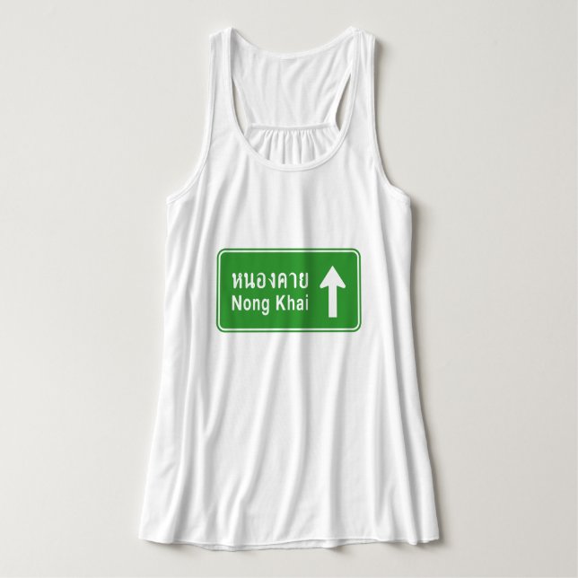 Nong Khai Ahead ⚠ Thai Highway Traffic ⚠ Tank Top (Design Vorderseite)