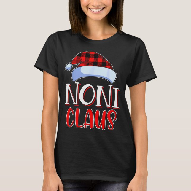 Noni Claus Santa Family Matching Christmas Pajamas T-Shirt (Vorderseite)
